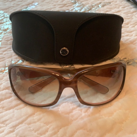 Authentic Oliver Peoples pink & olive sunglasses.